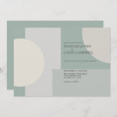 Modern Boho Geometric Green Grey Taupe Kaart (Voorkant / Achterkant)