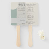 Modern Boho Geometric Green Grey Taupe Pr Handwaaier (Voorkant en achterkant)