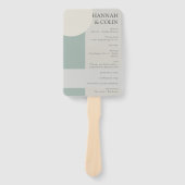 Modern Boho Geometric Green Grey Taupe Pr Handwaaier (Voorkant)