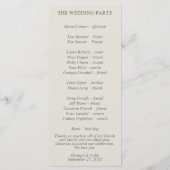 Modern Boho Geometric Green Grey Taupe Programmakaart (Achterkant)