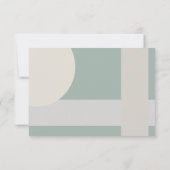 Modern Boho Geometric Green Grey Taupe RSVP Kaartje (Achterkant)
