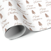 Modern Boho Glitter Kerstmis Cadeaupapier (Rol Hoek)