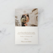 Modern Boho Golden Rozen voorjaar zomer bruiloft Bedankkaart (Binnen)