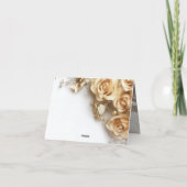 Modern Boho Golden Rozen voorjaar zomer bruiloft Bedankkaart (Achterkant)