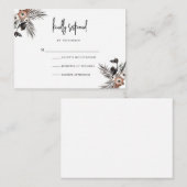 Modern Boho Gothic Script RSVP-kaart Notitiekaartje (Voorkant / Achterkant)