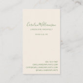 Modern Boho Green Planten Botanische Natuur Visitekaartje (Achterkant)