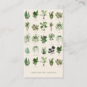 Modern Boho Green Planten Botanische Natuur Visitekaartje (Voorkant)
