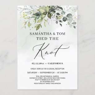 Modern boho greenery foliage gebonden aan de knoop kaart