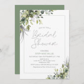 Modern Boho Greenery Foliage Vrijgezellenfeest Kaart (Voorkant / Achterkant)