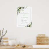 Modern Boho Greenery Foliage Vrijgezellenfeest Wel Poster (Keuken)