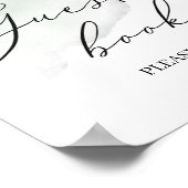 Modern boho groen eucalyptus gastboek bord poster (Hoek)