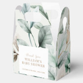 Modern Boho groen laat Baby shower Bedankdoosjes (Geopend)