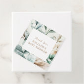 Modern Boho groen laat Baby shower Bedankjes Labels (In situ)