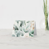 Modern Boho groen laat Baby shower Bedankkaart (Achterkant)