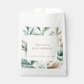 Modern Boho groen laat Baby shower Bedankzakje (Voorkant)