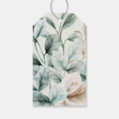 Modern Boho groen laat Baby shower Cadeaulabel (Achterkant)