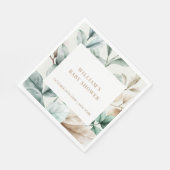 Modern Boho groen laat Baby shower Servet (Hoek)