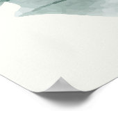 Modern Boho groen laat Baby shower welkom Poster (Hoek)