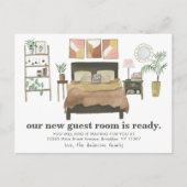 Modern Boho Guest Room Ready We hebben beweging ge Aankondigingskaart (Voorkant)