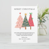 Modern Boho Hand Drawn Whimsical Feestdagenkaart (Staand voorkant)