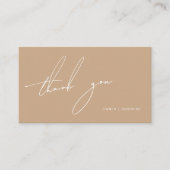 Modern Boho handgeschreven script dank u korting Visitekaartje (Voorkant)