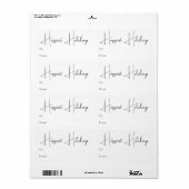 Modern Boho Happiest Feestdagen Rechthoekig cadeau Etiket (Full Sheet)