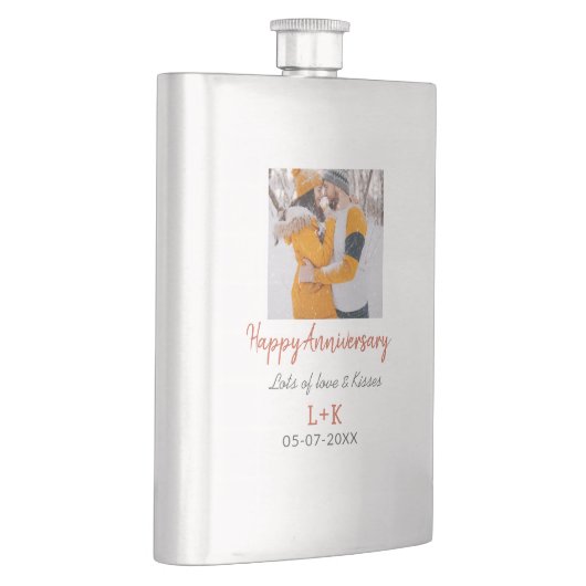 Modern boho happy anniversary naam toevoegen datum flacon (Rechts)