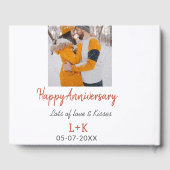 Modern boho happy anniversary naam toevoegen datum gastenboek (Achterkant)