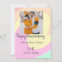 Modern boho happy anniversary naam toevoegen datum