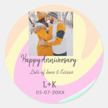 Modern boho happy anniversary naam toevoegen datum