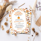 Modern Boho Herfst/Herfst Pompoen Baby shower Invi Kaart