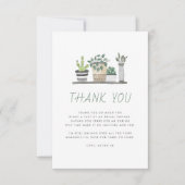Modern Boho Huisplanten Bruiloft Dank Je Bedankkaart (Voorkant)