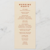 Modern Boho Jewel Earth Tone Program Flyer Programmakaart (Achterkant)