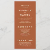 Modern Boho Jewel Earth Tone Program Flyer Programmakaart (Voorkant)