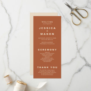 Modern Boho Jewel Earth Tone Program Flyer Programmakaart