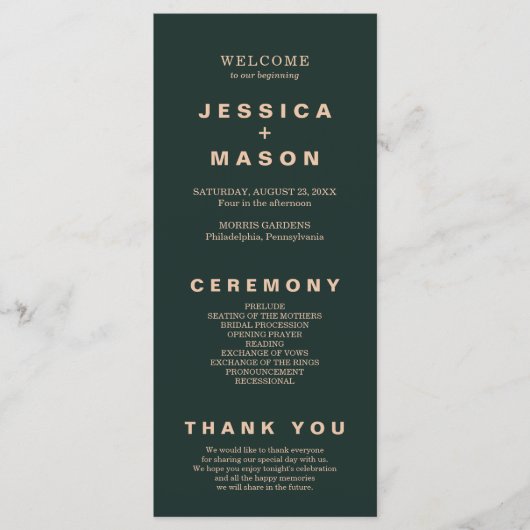 Modern Boho Jewel Earth Tone Program Flyer Programmakaart (Voorkant)