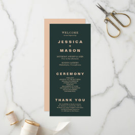 Modern Boho Jewel Earth Tone Program Flyer Programmakaart