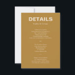 Modern Boho Jewel Earth Tone - Specificatieletekaa Kaart<br><div class="desc">Dit prachtige ontwerp bevat spijkerbroeken en aardtonen,  samen met eenvoudige moderne lettertypen. Bekijk het hele collectie voor meer overeenkomende objecten! Meng en pas kleuren aan!</div>