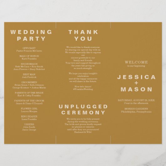 Modern Boho Jewel Earth Tone Trivouvoe Program Fly Flyer (Voorkant)