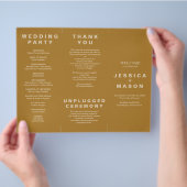 Modern Boho Jewel Earth Tone Trivouvoe Program Fly Flyer (Hand)