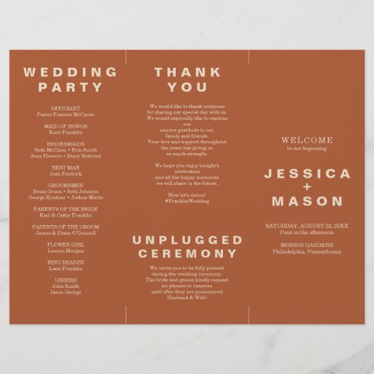 Modern Boho Jewel Earth Tone Trivouvoe Program Fly Flyer (Voorkant)