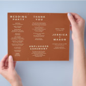 Modern Boho Jewel Earth Tone Trivouvoe Program Fly Flyer (Hand)