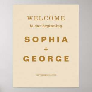 Modern Boho Jewel Earth Tone Weddenschap Welkomstt Poster