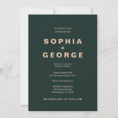 Modern Boho Jewel Earth Tone Wedding Invitations Kaart (Voorkant)