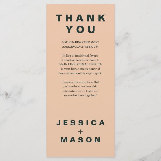 Modern Boho Jewel Earth Tone Wedding Menu (Achterkant)