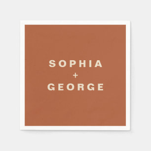 Modern Boho Jewel Earth Tone Wedding Servet