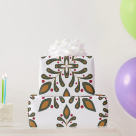 Modern Boho kerst inpakpapier