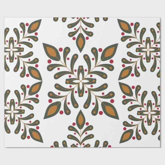 Modern Boho kerst inpakpapier (Vlak)