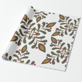 Modern Boho kerst inpakpapier (Uitgerold)