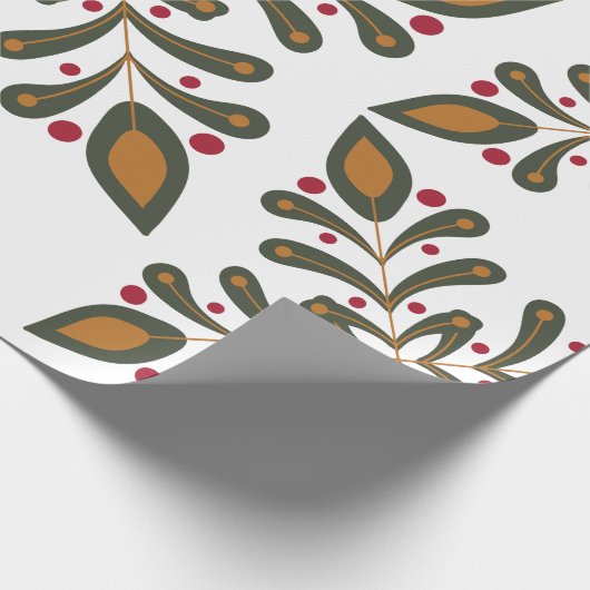 Modern Boho kerst inpakpapier (Hoek)